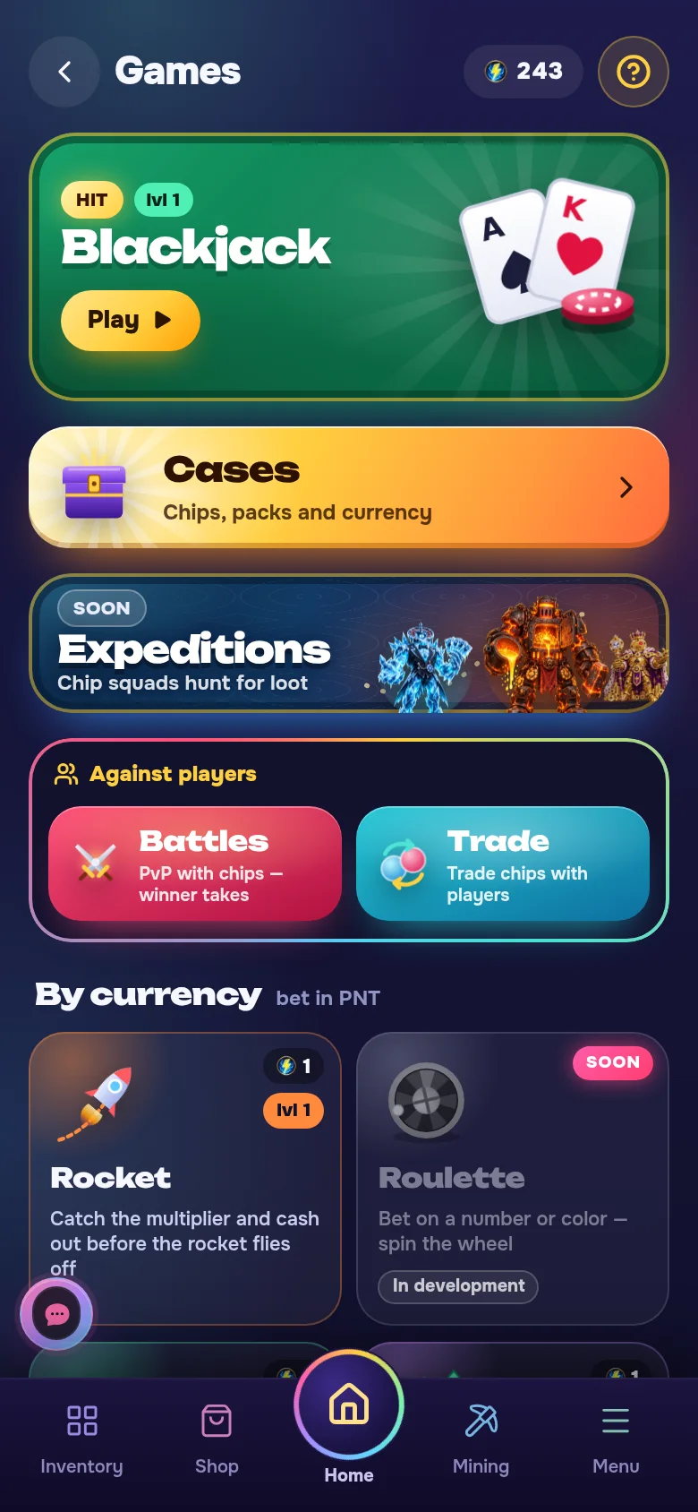 Over ten mini-games