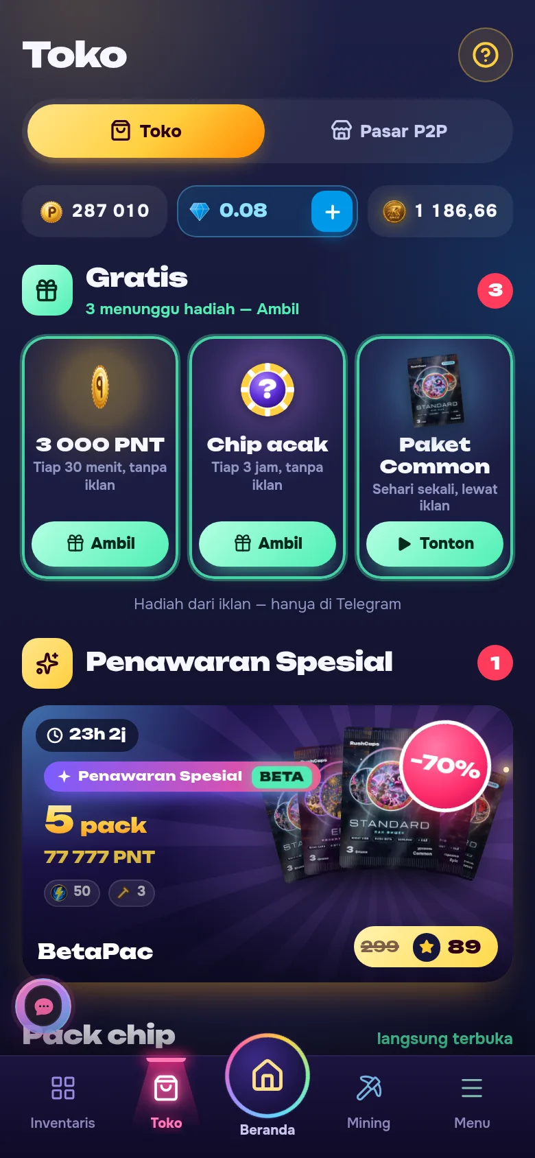Toko dan penawaran spesial