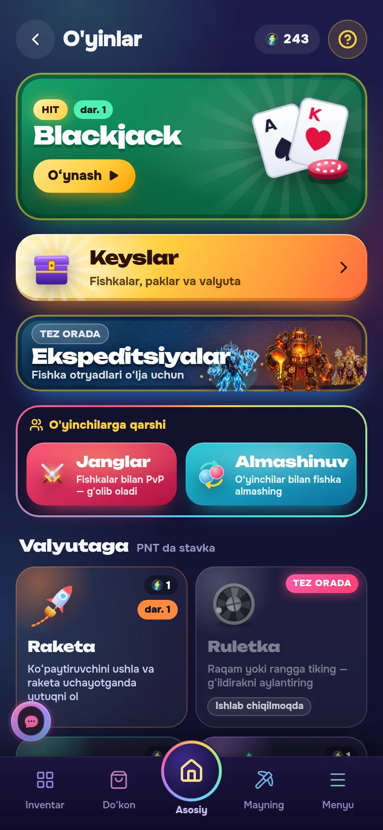 O‘ndan ortiq mini-o‘yin